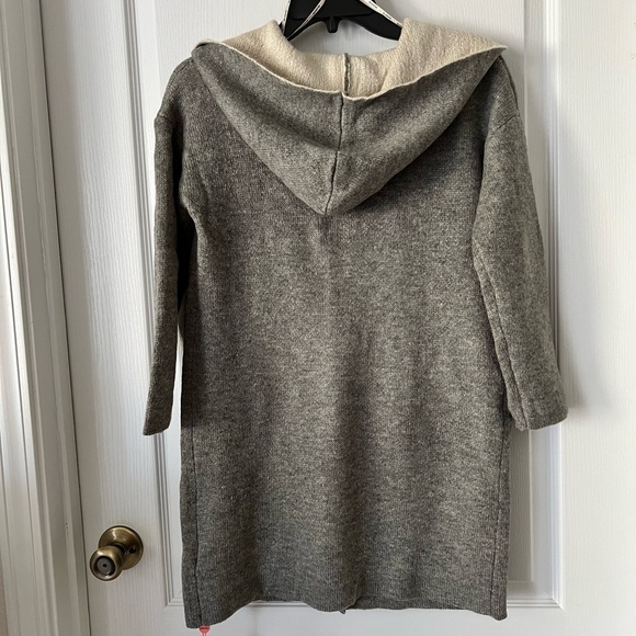BlankNYC Gray Hooded Cardigan Sweater Coat Pockets - Picture 4 of 8